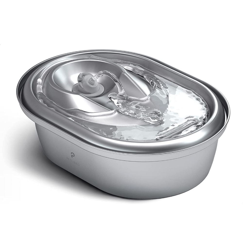 PETLIBRO Stainless Steel Quiet Dishwasher Safe Adjustable Flow Pet Fountain